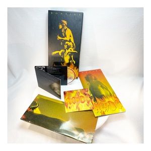 AC/DC BONFIRE INCOMPLETE SET 62119-2 Back in Black CD Poster Sticker Book Box